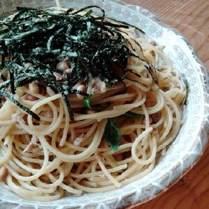 シーチキン納豆パスタ